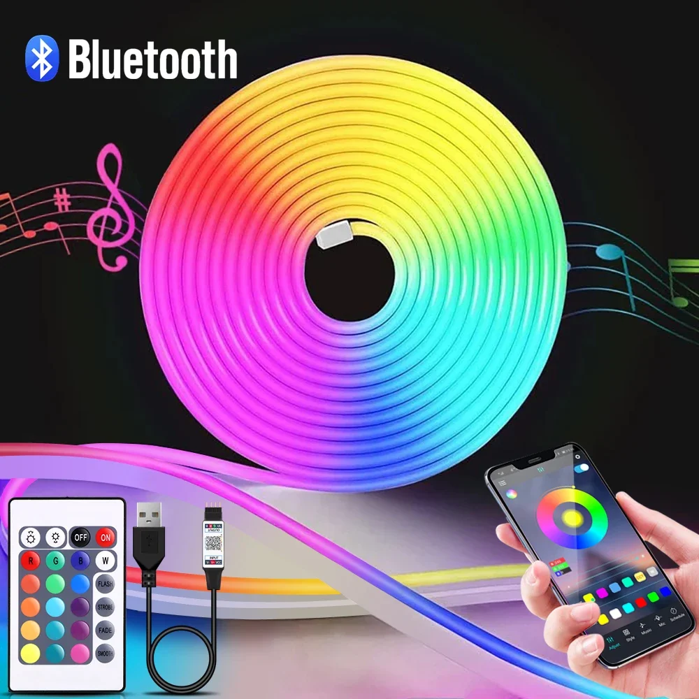 1-5m RGB LEDネオンストリップライト 5V USB - Home Decor App Free のレビューと価格