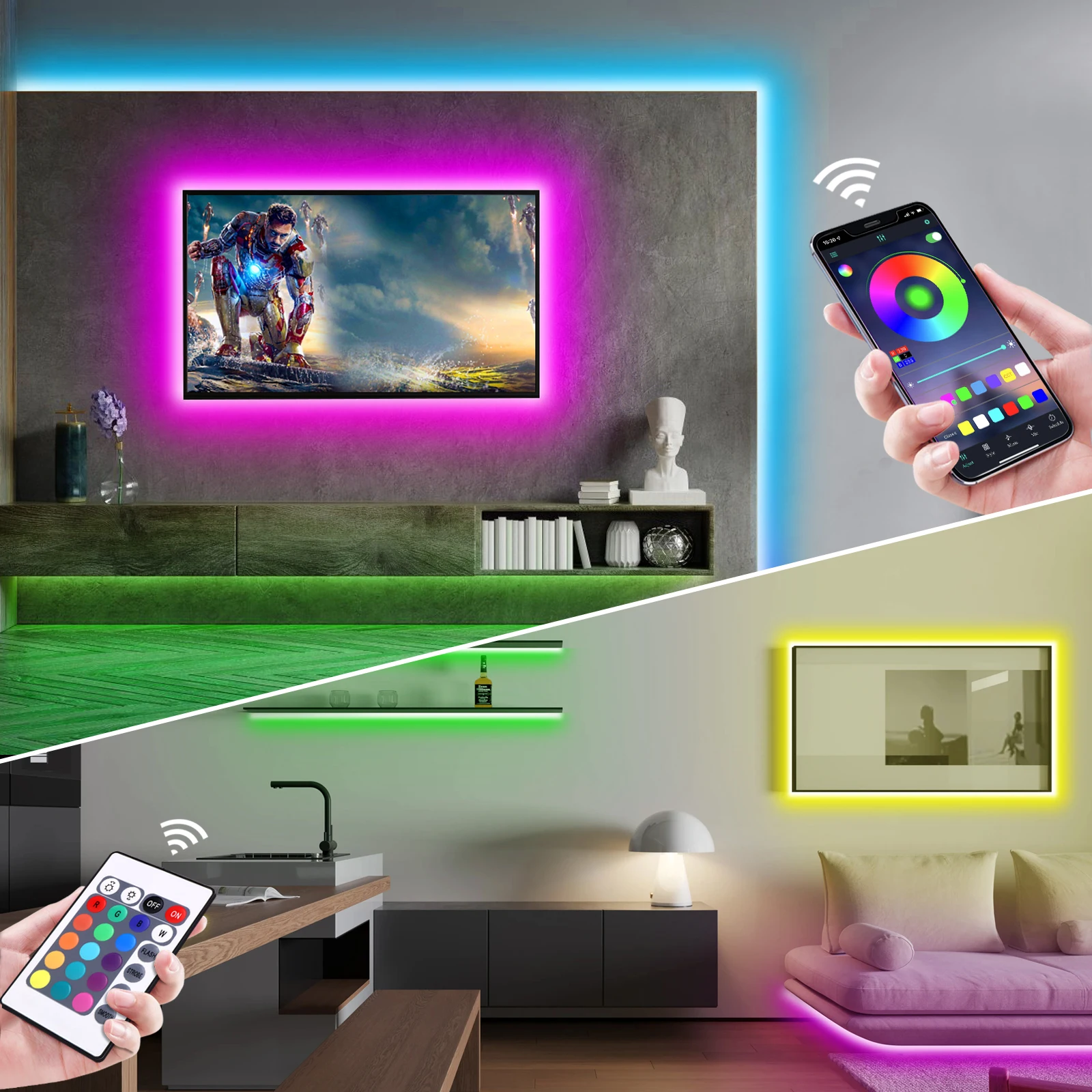 1-5m RGB LEDネオンストリップライト 5V USB - Home Decor App Free のレビューと価格