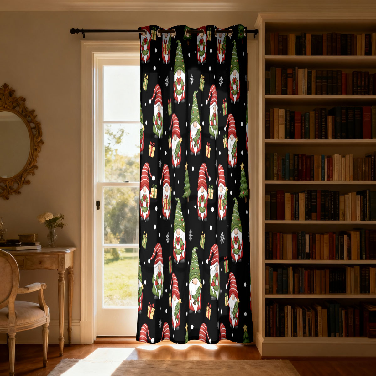 クリスマスドワーフクリスマスツリーギフトプリントシングルルー - Home Decor Curtain のレビューと価格